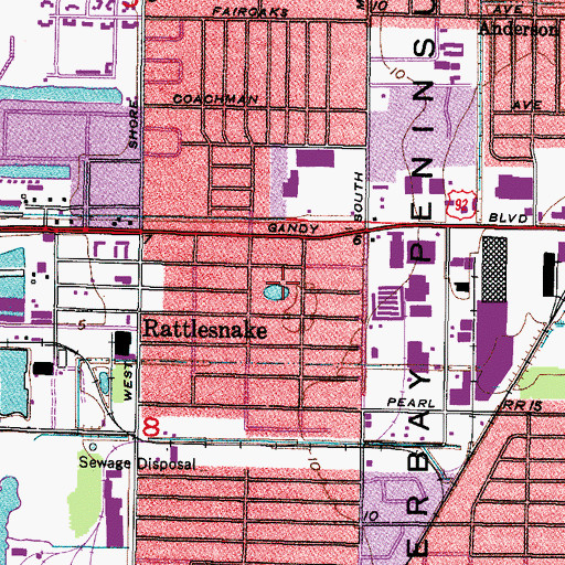Topographic Map of Westlake, FL