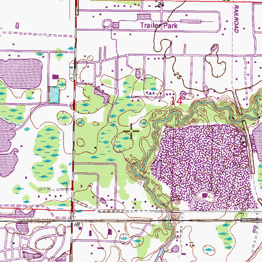Topographic Map of Westmont Oaks, FL