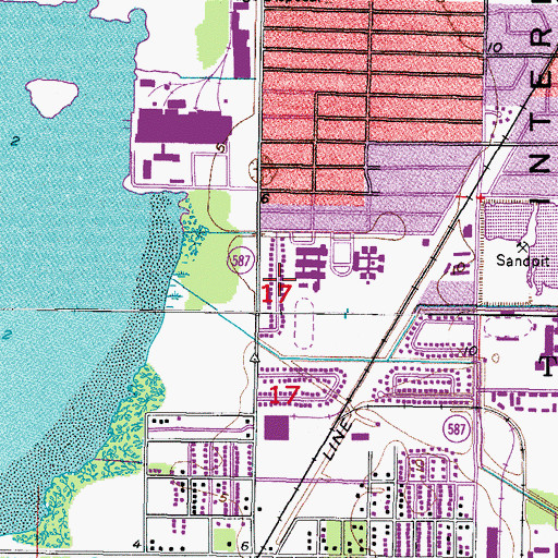 Topographic Map of Westshore Estates South, FL
