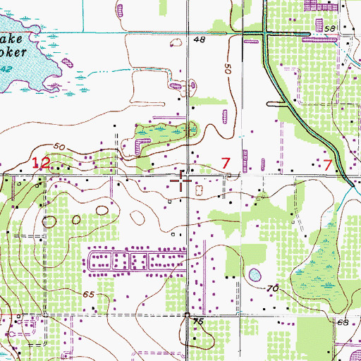 Topographic Map of Wheeler Crossings, FL