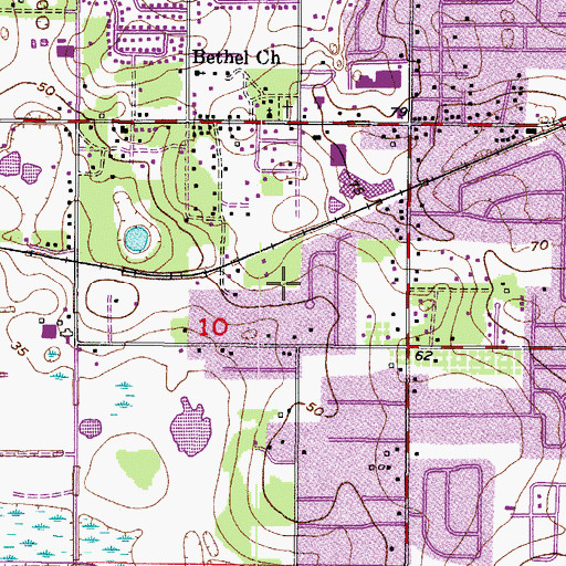 Topographic Map of Wheeler Oaks, FL