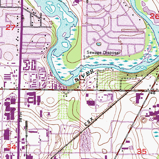 Topographic Map of Whisper Cove, FL