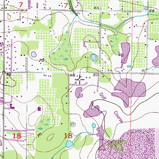 Topographic Map of Whisper Lake, FL