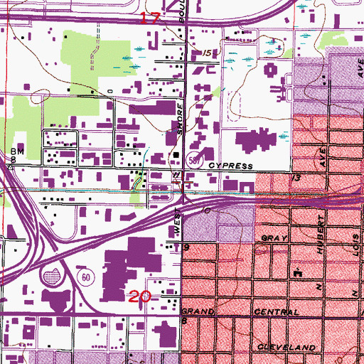 Topographic Map of White Estates, FL