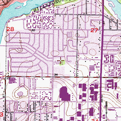 Topographic Map of White Oaks, FL