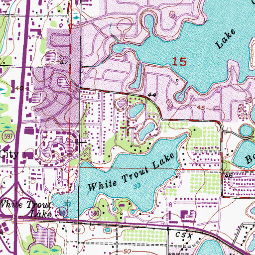 Topographic Map of White Trout Estate, FL