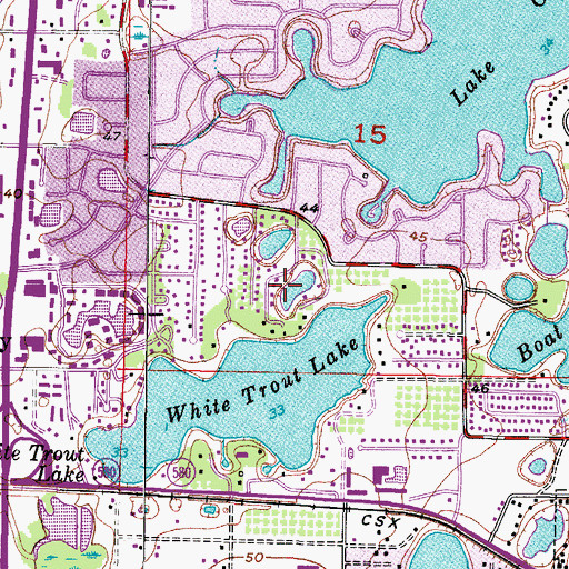 Topographic Map of White Trout Manor, FL