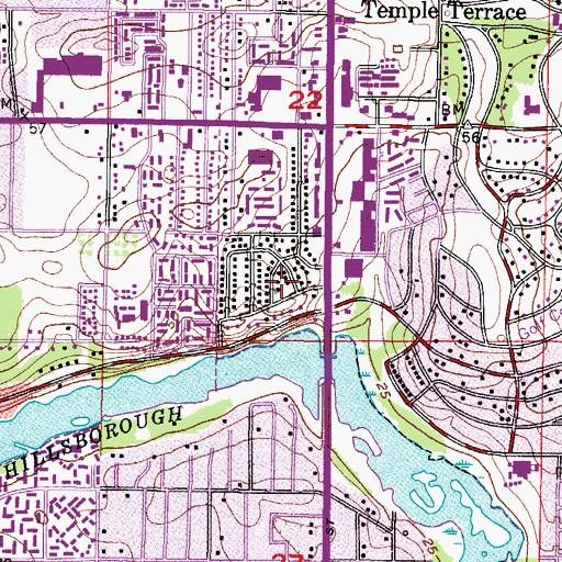 Topographic Map of Widman Acres, FL