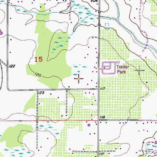 Topographic Map of Wild Rose, FL