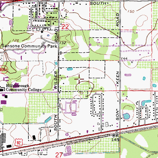 Topographic Map of Wilder Oaks, FL