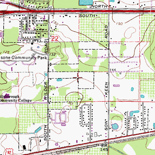 Topographic Map of Wilder Park, FL