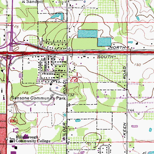 Topographic Map of Wilder Woods, FL