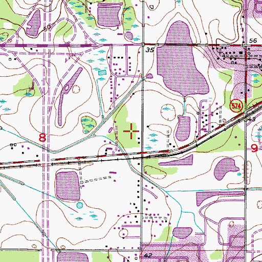 Topographic Map of Williams Crossing, FL