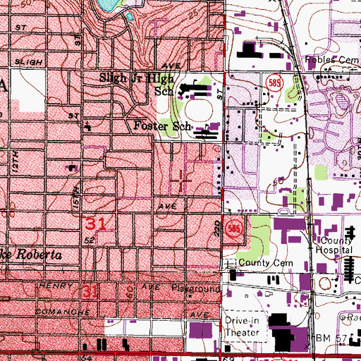 Topographic Map of Wilma Highlands, FL