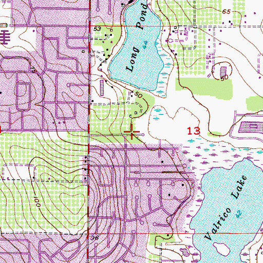 Topographic Map of Winchester Woods, FL
