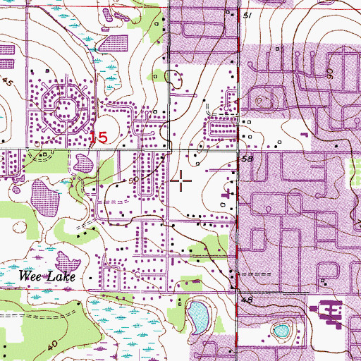 Topographic Map of Windhorst Village, FL