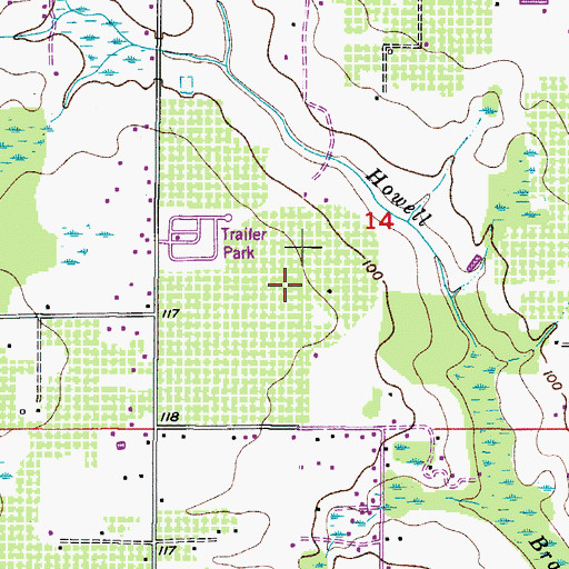 Topographic Map of Windmill Pointe, FL