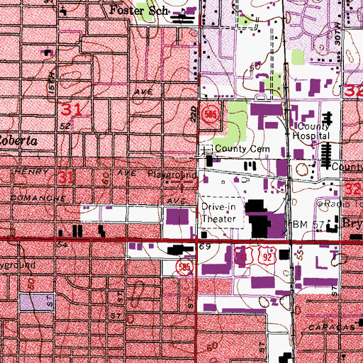 Topographic Map of Winifred Park, FL