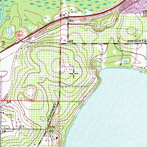 Topographic Map of Winners Circle, FL