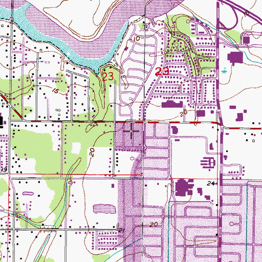 Topographic Map of Winston Park, FL