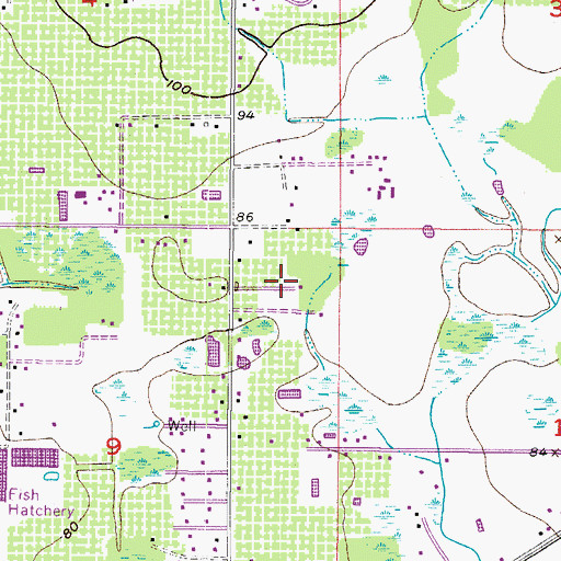 Topographic Map of Winter Estates, FL