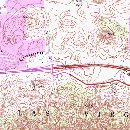 Topographic Map of Russell Valley, CA