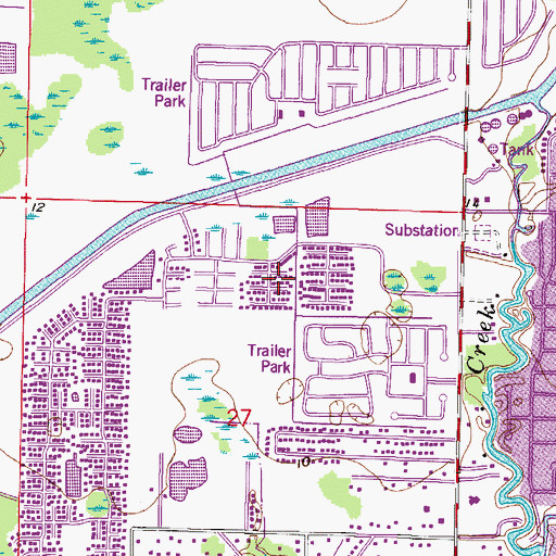 Topographic Map of Wood Lake, FL