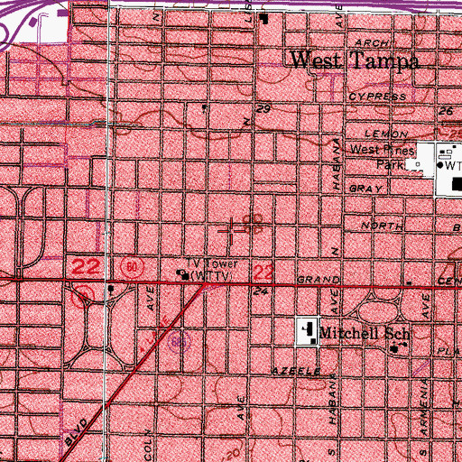 Topographic Map of Wood Lynne, FL