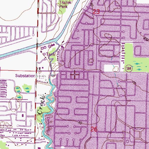 Topographic Map of Woodbridge Park, FL