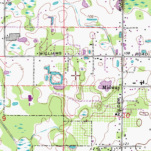 Topographic Map of Wyatt Acres, FL
