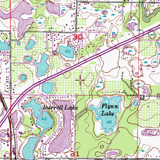 Topographic Map of Wyndgate, FL
