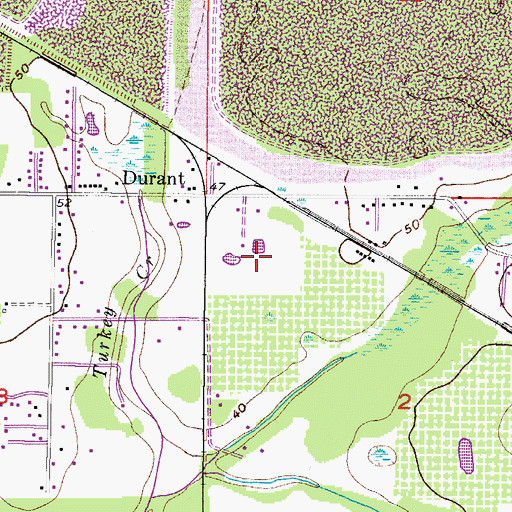 Topographic Map of Yates Estates, FL