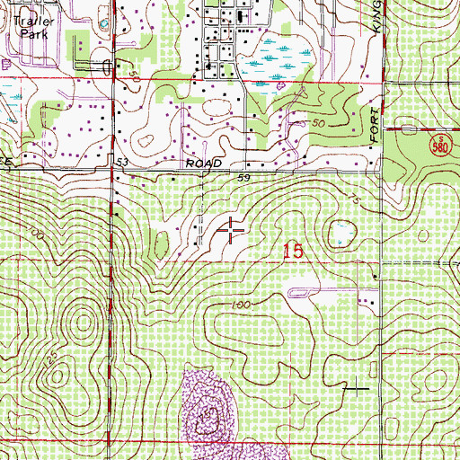 Topographic Map of Ye Little Wood, FL