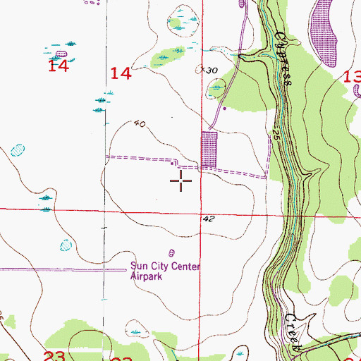 Topographic Map of Yorkshire, FL