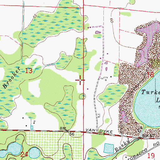 Topographic Map of Zambito Estates, FL