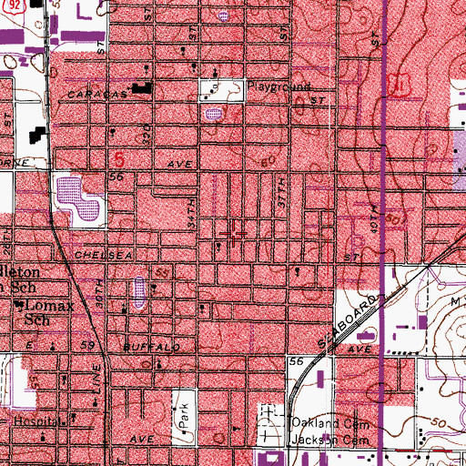 Topographic Map of Zion Height, FL