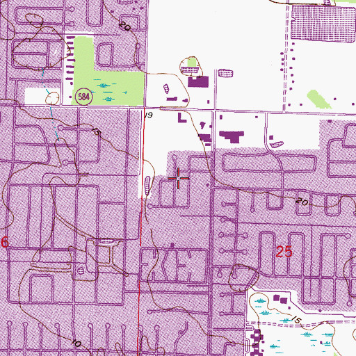 Topographic Map of Sandpiper, FL