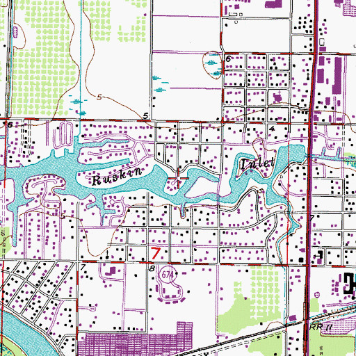 Topographic Map of Sandpiper Point, FL