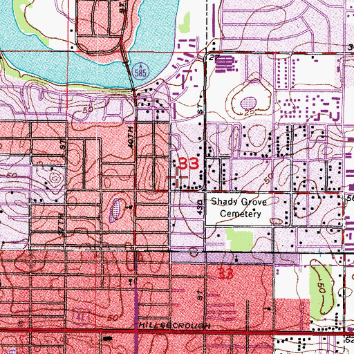 Topographic Map of Sandy Ridge, FL