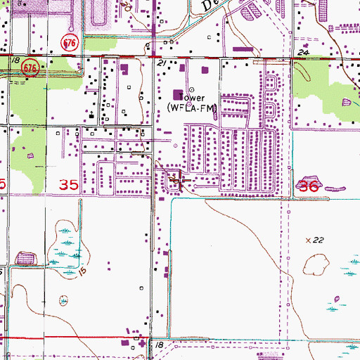 Topographic Map of Sanson Park, FL