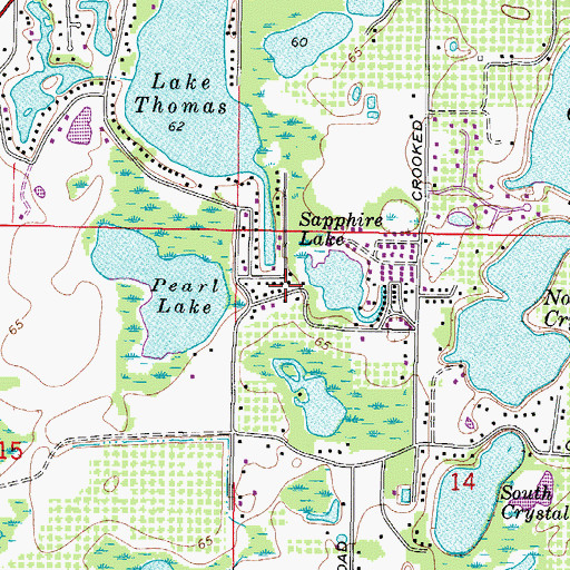 Topographic Map of Sapphire Lake Ranchitos, FL