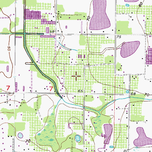 Topographic Map of Sara Anna Estates, FL