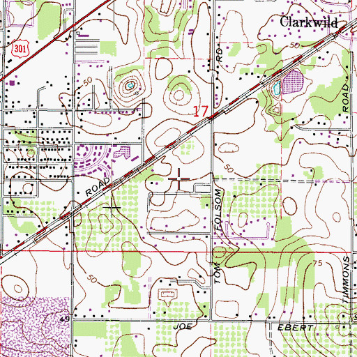 Topographic Map of Sasnett Estates, FL