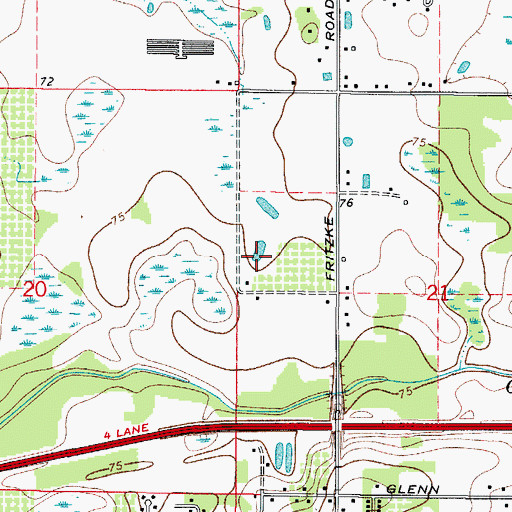 Topographic Map of Sawyers Heavenbound Estates, FL