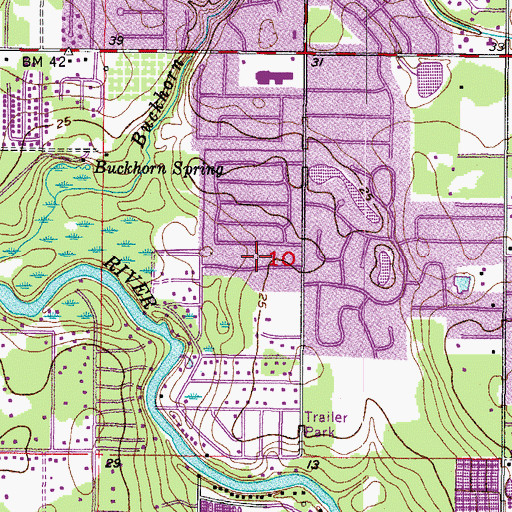 Topographic Map of Scenic Heights, FL