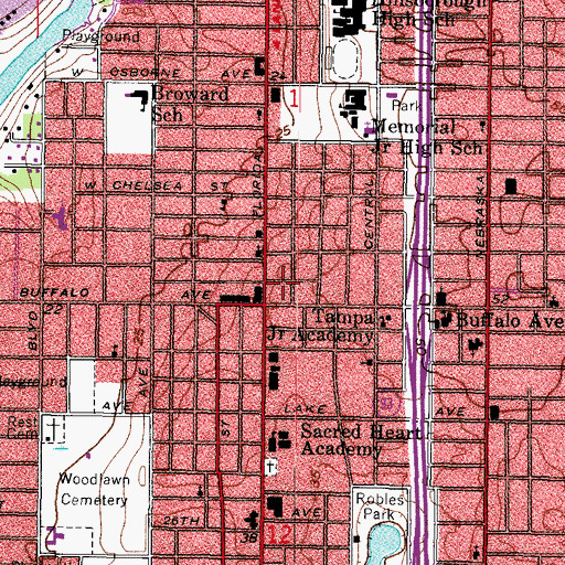 Topographic Map of Scheurer, FL
