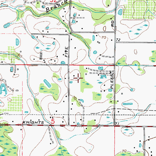 Topographic Map of Schiffers Acres, FL