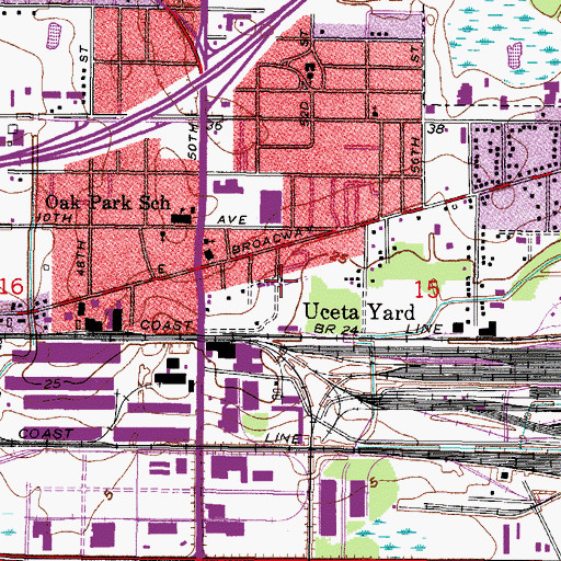 Topographic Map of Schley, FL