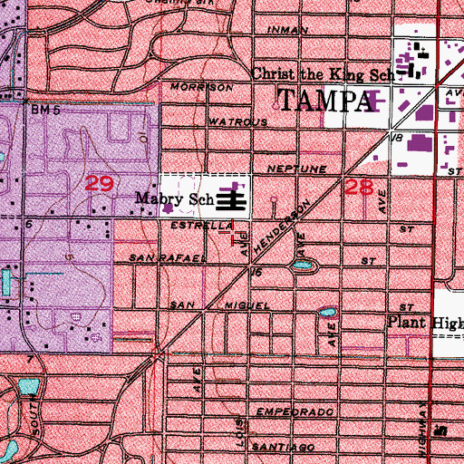Topographic Map of School View Estates, FL