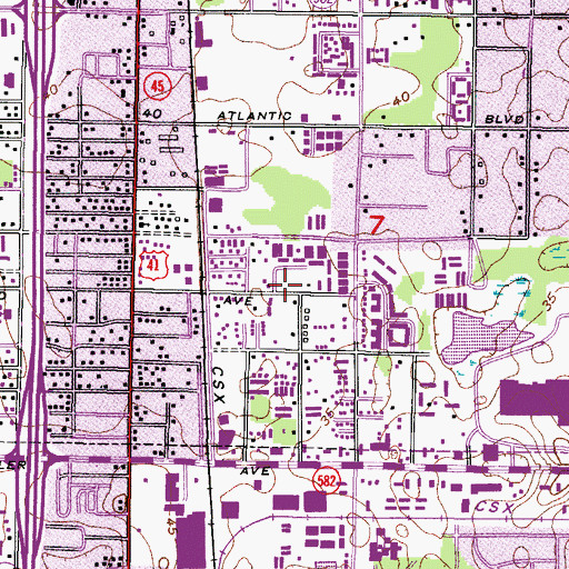 Topographic Map of Scotts Little Farms, FL